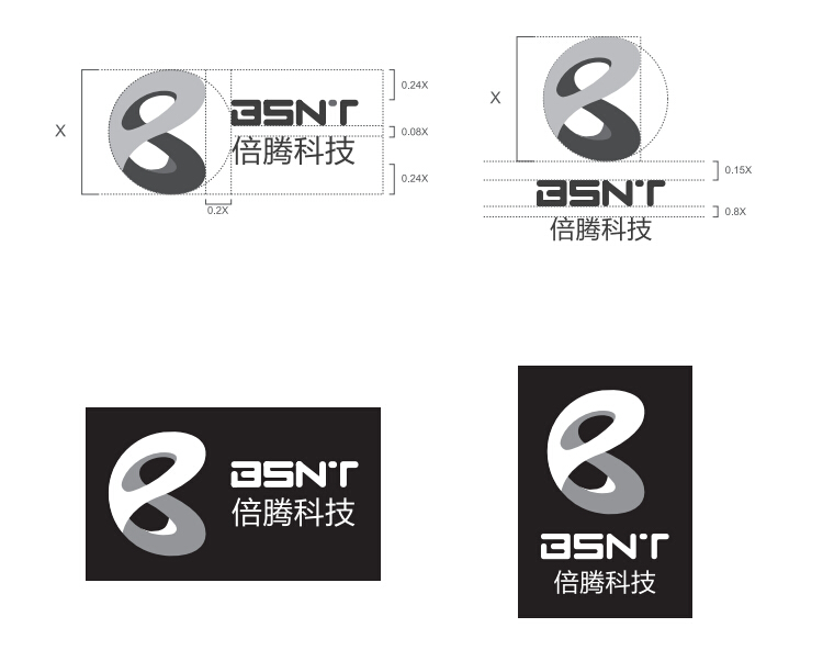 科技公司logo設計,科技行業(yè)logo設計案例,倍騰（上海）科技有限公司logo設計案例